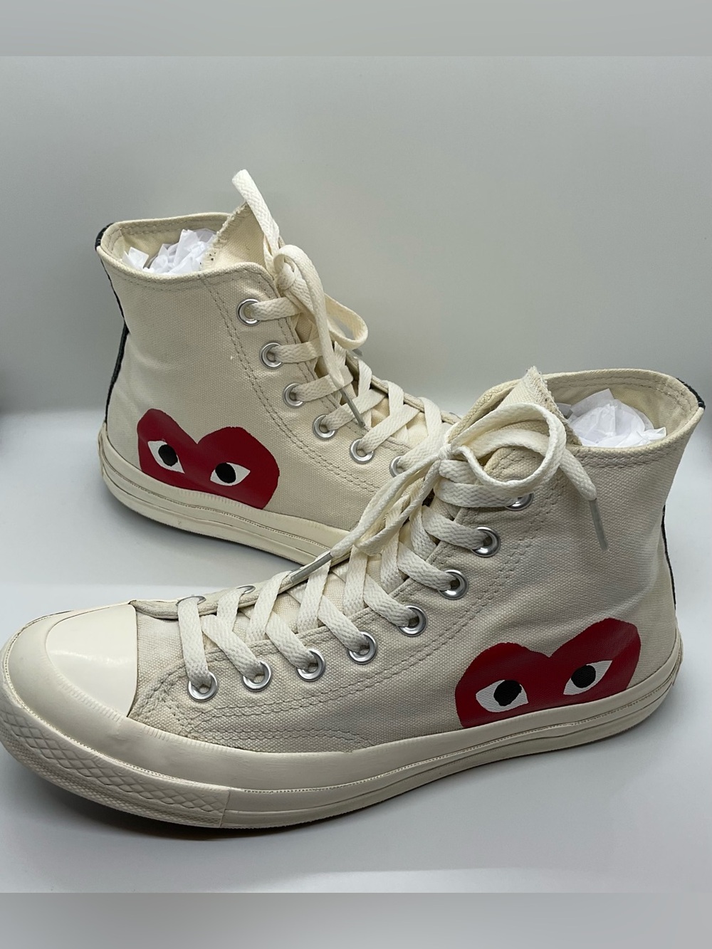 Comme des Garçons PLAY x CONVERSE AllStar Chuck 70 High 'Milk' Men’s 7 Women’s 9